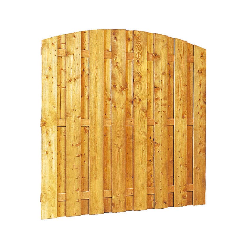 Grenen geschaafd plankenscherm 18-planks 15mm, 179x164/179cm, verticaal toog, groen geïmpregneerd (1000052)
