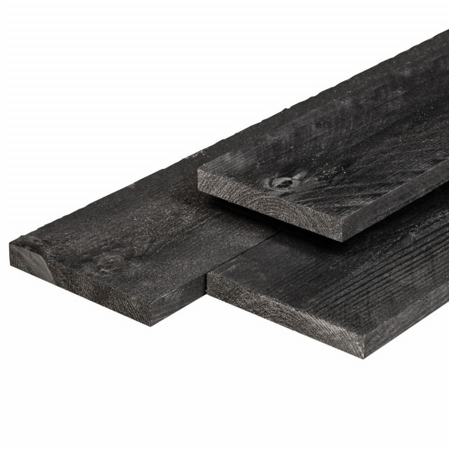 Gardenlux Douglas plank fijnbezaagd 2,2x20x300cm zwart gedompeld