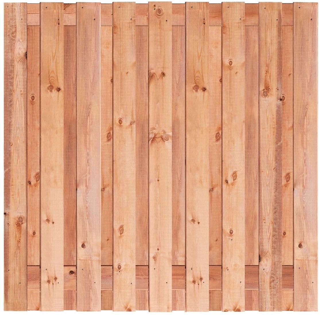Gardenlux Douglas scherm 19 planks-16mm geschaafd-onbehandeld-RVS geschroefd 180x180cm Alder