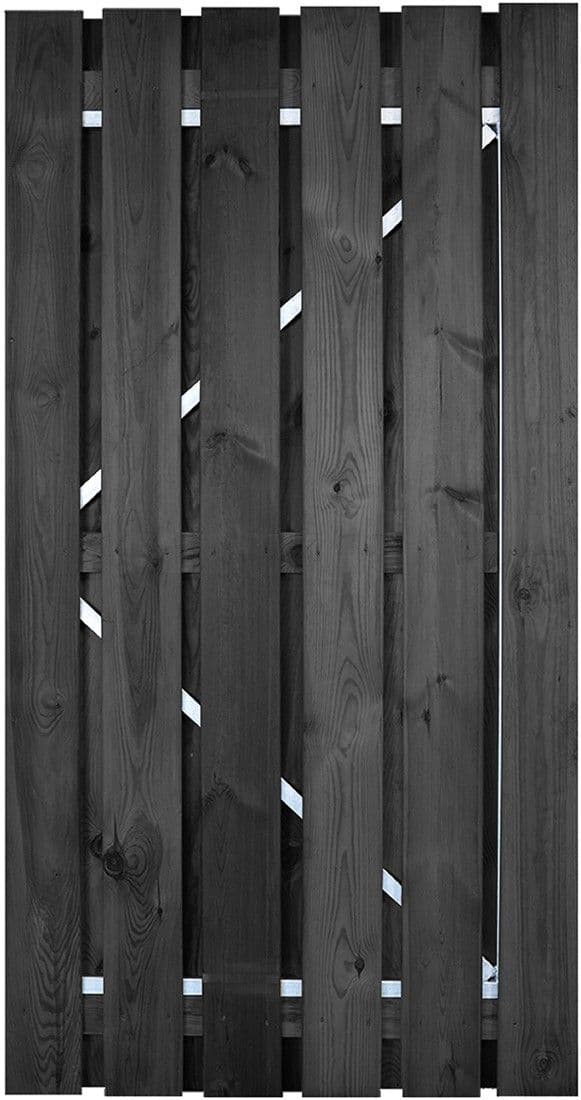 Gardenlux Grenen deur Zwart verstelbaar stalen frame 195x100cm Arizona