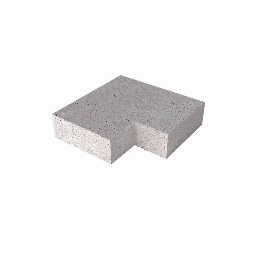 Schellevis Oud Hollandse traptrede massief hoek binnen 60-60x37x15cm Grijs