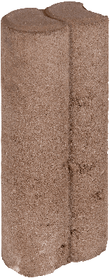 Mini Duo Palissaden Ø6x8,3x25cm Bruin