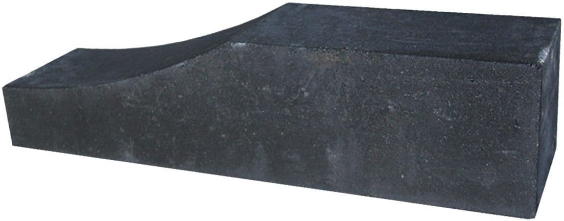 Palissade block wave 60x15x15cm Zwart