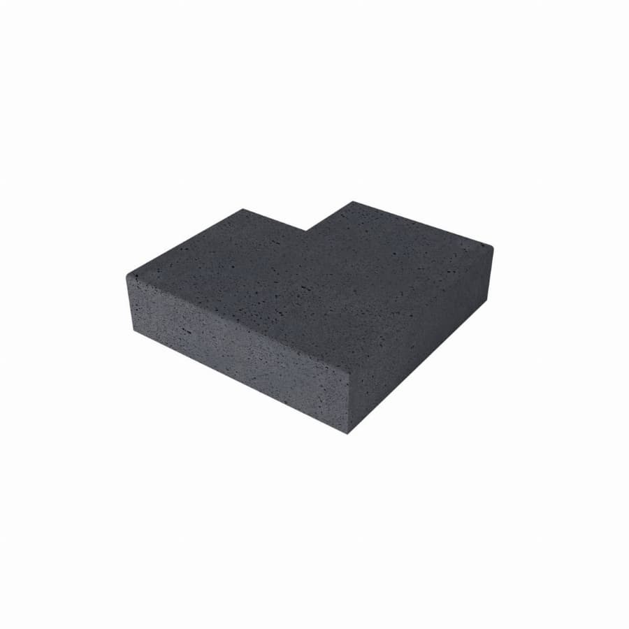 Schellevis Oud Hollandse traptrede massief hoek buiten 60-60x37x15cm Antraciet