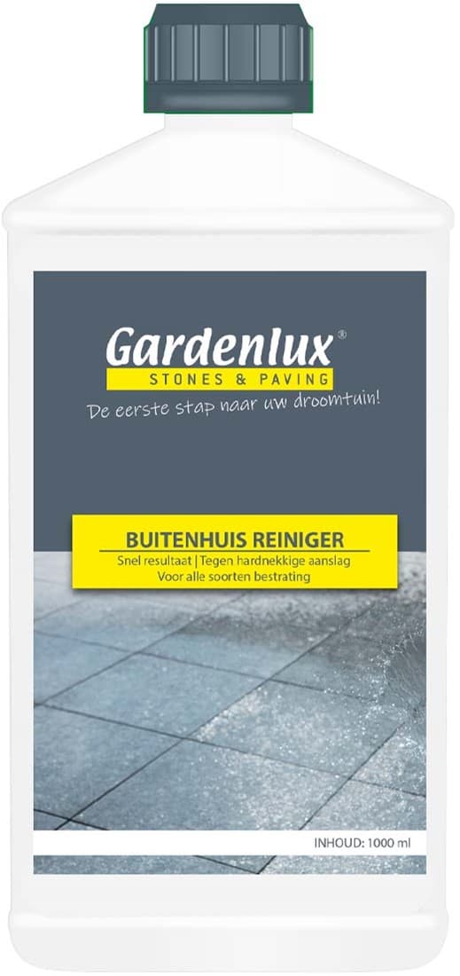 Buitenhuisreiniger verwijdert vlekken van bladeren