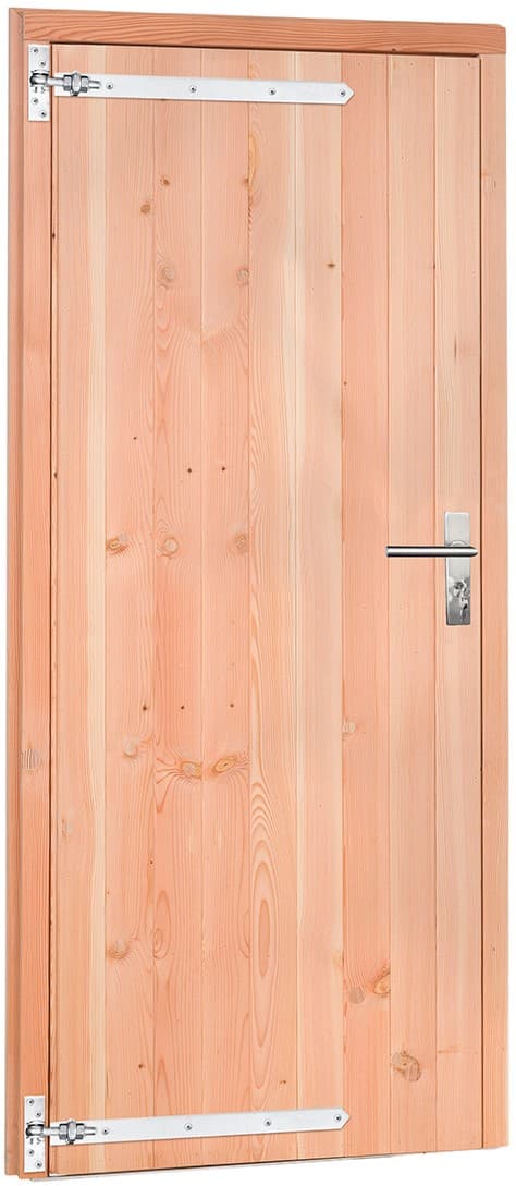 Gardenlux Douglas links draaiende enkele deur 201x90cm onbehandeld dicht