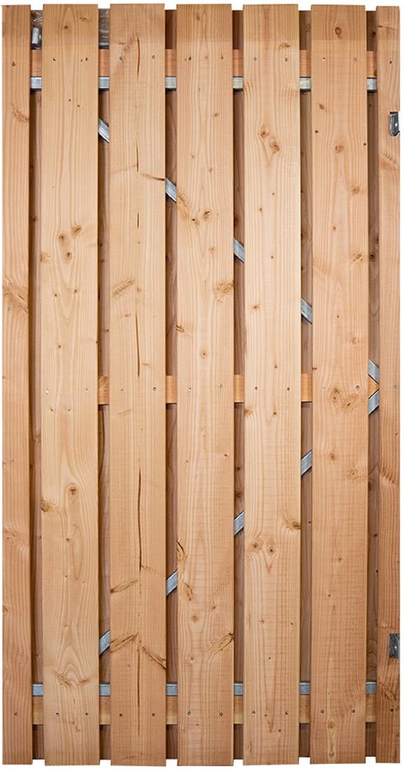 Gardenlux Douglasdeur met stalen frame 195x100cm onbehandeld