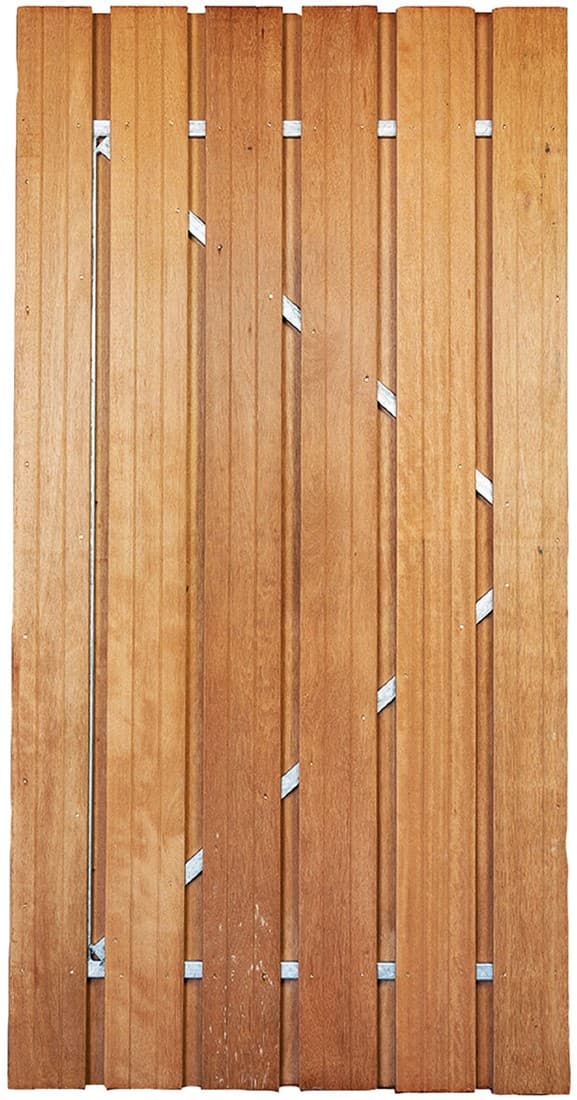 Gardenlux Hardhouten deur met verstelbaar stalen frame 195x100cm
