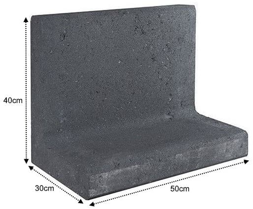 L-Element 50x30x40cm Zwart
