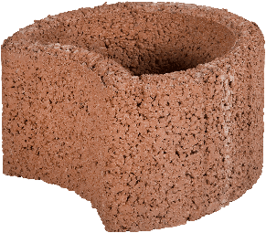 Moonflor Ø35x20cm Bruin