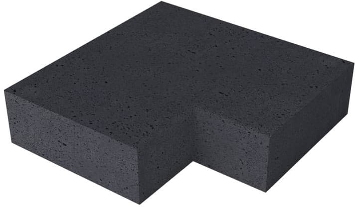 Schellevis Oud Hollandse traptrede massief hoek binnen 60-60x37x15cm Carbon