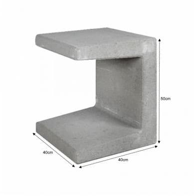 U-Element 40x40x50cm Grijs